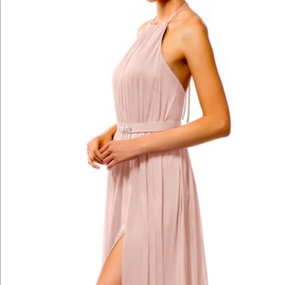 Azazie Hazel Dusty Rose Backless Dress